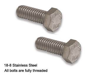 Stainless Steel Hex Head Bolts (100 1/4'' x 1'')