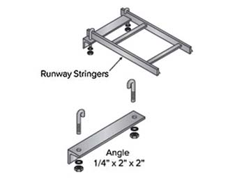 Runway End Wall Support Kit (12'' Telco Gray)
