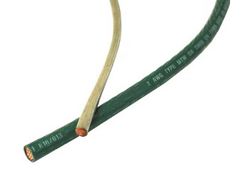 Ground Wire 100' 6 AWG Green THHN