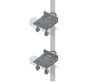 Handrail Antenna Pipe Mounting Bracket Kit (Angle Mount)