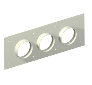 Aluminum Entry Panels 5'' Ports 9.5'' x 25.5'' OD 3 Port