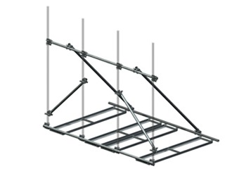 XLD Non-Penetrating Rooftop Pipe Frames (10'-6'' FW, 4 - 96'' Pipes)