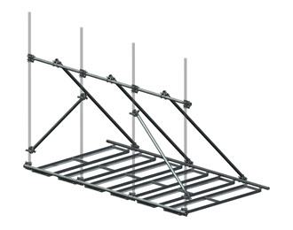 XLD Non-Penetrating Rooftop Pipe Frames (14'-6'' FW, No Pipes)