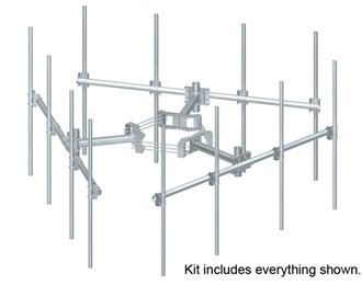 Monopole Triple T-Arm 12 Antennas (12) 2-3/8'' x 72'' FW 12' - 6''