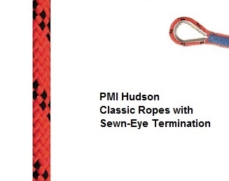 PMI Hudson Rope with Termination (7/16'' Orange-Black 300')
