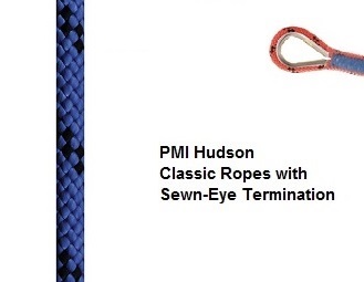 PMI Hudson Rope with Termination (7/16'' Blue-Black 600')
