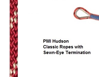 PMI Hudson Rope with Termination (1/2'' Red-White 300')