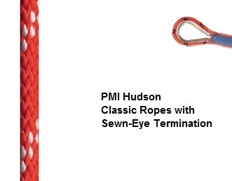 PMI Hudson Rope with Termination (1/2'' Orange-White 300')