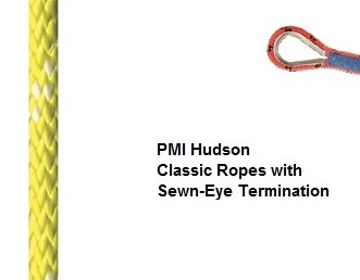 PMI Hudson Rope with Termination (1/2'' Yellow-White 300')