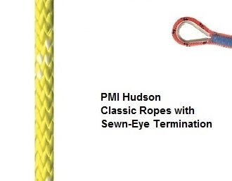 PMI Hudson Rope with Termination (1/2'' Yellow-White 600')