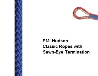PMI Hudson Rope with Termination (1/2'' Solid Blue 600')