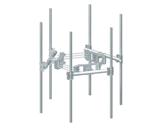 Monopole Double Support Arm Kit for 6 Antennas - No Pipes