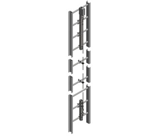 Universal Ladder Mount Safe Climb System (50' SS)