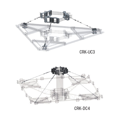 Cable Platform Reinforcement Kits - Universal (Platform Style Universal Pole Dia. 12” – 45” Horiz. Connection 4” x 4” Max Weight 415 lb)