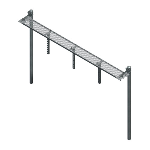 Galvanized Steel Cantilever Kit for 24" Ice Bridge Support 3.5-4" OD Pole Mount 