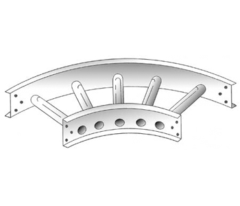 Aluminum Cable Tray 90° Horizontal Bends 6'' 