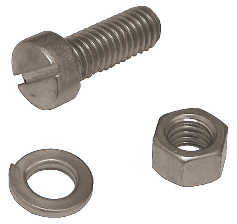 Hardware Kits 3/8'' x 3/4'' SS Fillister with Nuts L. Washers 10 pk