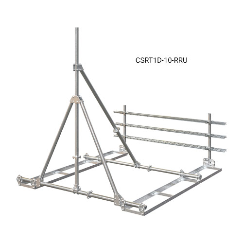 CSRT Rooftop Mast (2-7/8” X 10’ Mounting Pipes, 96” x 96” Footprint, 4 Mats)