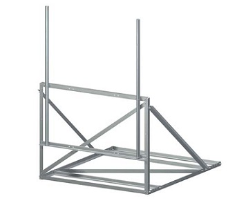 Non-Penetrating Rooftop Angle Frames (7' FW, 2 - 96'' Pipes)