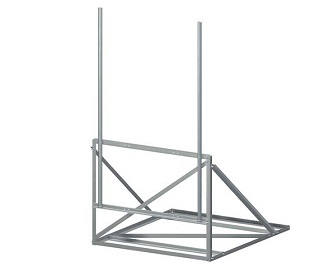 Non-Penetrating Rooftop Angle Frames (7' FW, 2 - 126'' Pipes)