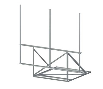 Non-Penetrating Rooftop Angle Frames (10'-6'' FW, 3 - 126'' Pipes)