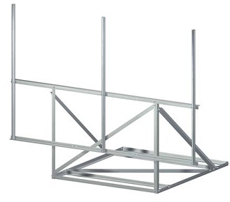 Non-Penetrating Rooftop Angle Frames (12'-6'' FW, 3 - 96'' Pipes)