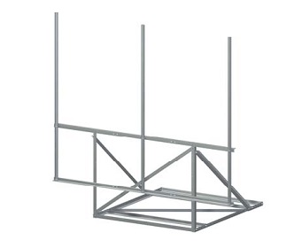 Non-Penetrating Rooftop Angle Frames (12'-6'' FW, 3 - 126'' Pipes)