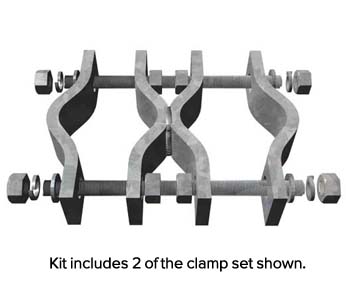 Welded Pipe-Pipe Clamp Set (1-1/2'' - 3-1/2'')